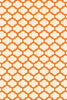 Botticelli Cloud White Orange Patio Graphic Design Rug Bed & Dining Room Floor Mat