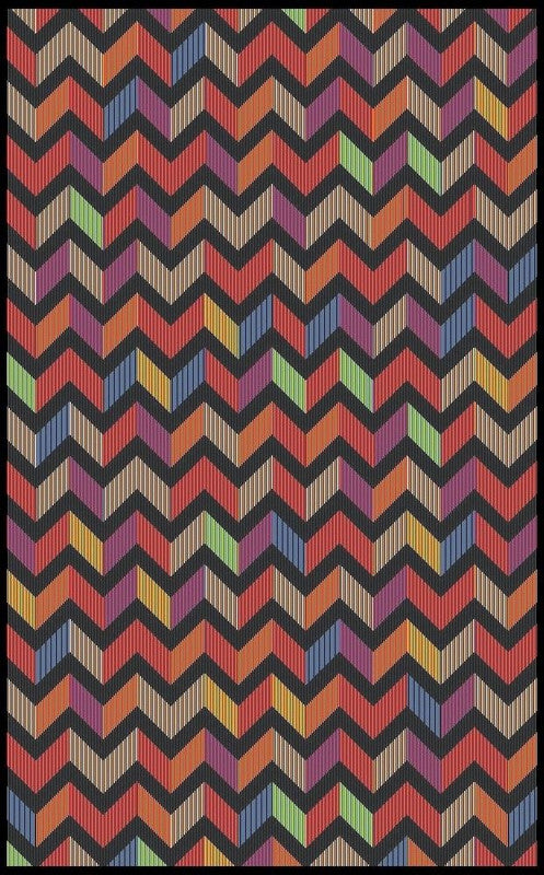 Botticelli Point Multi Rug Modern Zig-Zag Area Carpet  Livingroom Home Décor Mat