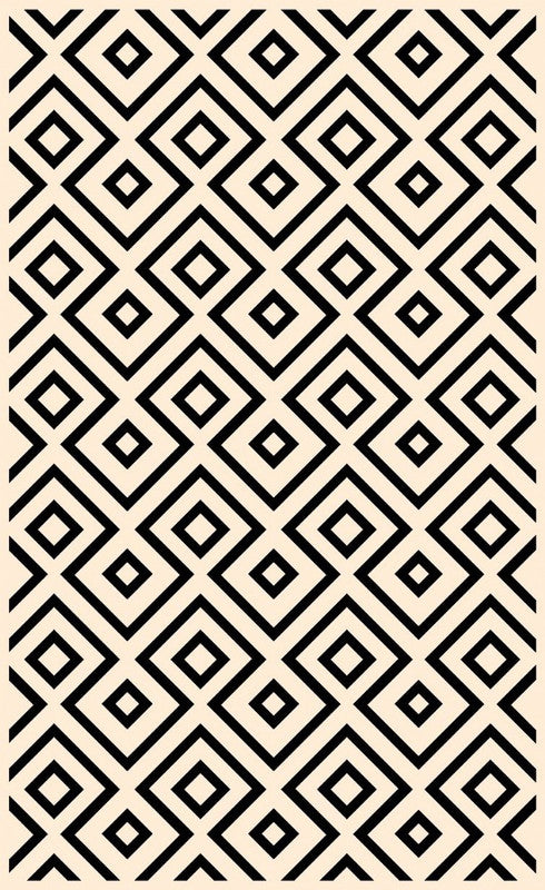 Botticelli Points B & W Rugs Dinning Living & Bedroom Mat Home Décor Area Carpet