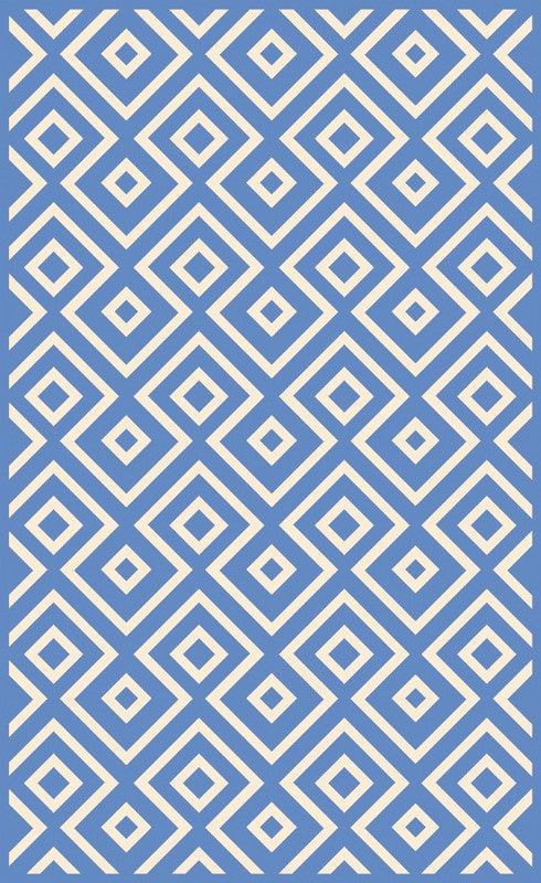 Botticelli Points Blue Rugs Graphic Modern Area Carpet Hall & Bed Room Floor Mat