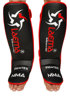 PRO Advance Gel Shin Instep Foot Pads MMA UFC Leg Kick Guards Muay Thai Boxing