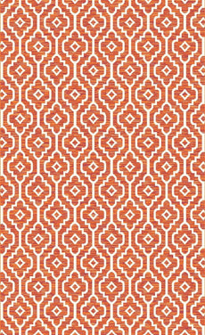 Botticelli Basque Orange Graphic-Patterned Area Carpet Hall & Bedroom Modern Rug