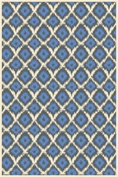 Botticelli Ikat Blue Rug Home Décor Area Carpet Dinning, Living Room & Bedroom Mat