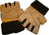 GENUINE LEATHER GYM WEIGHT LIFTING GLOVES-STRECH BACK - CLEARANCE