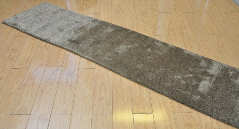 Cashmere Bronze Hand Tufted Runner Rug Hallway Floor Mat Area Carpet