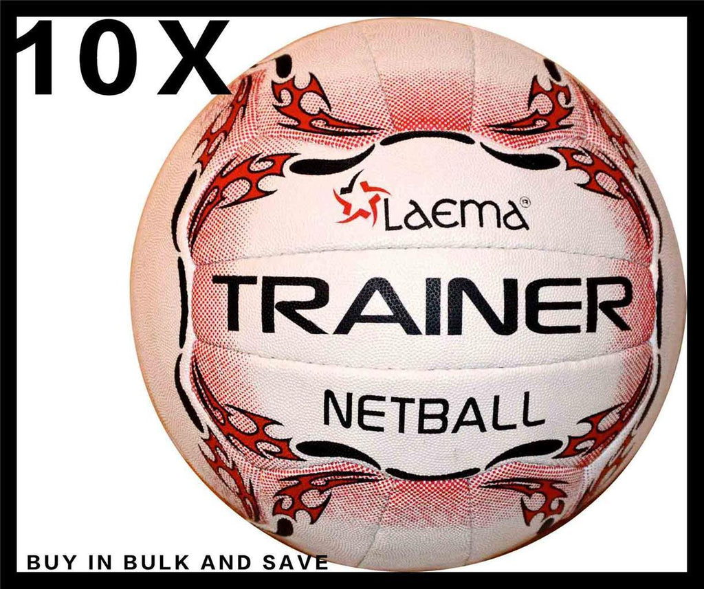 10X Top Match Quality NETBALL Dura Pin Grip Natural Rubber Ball-TRAINER -Size 5