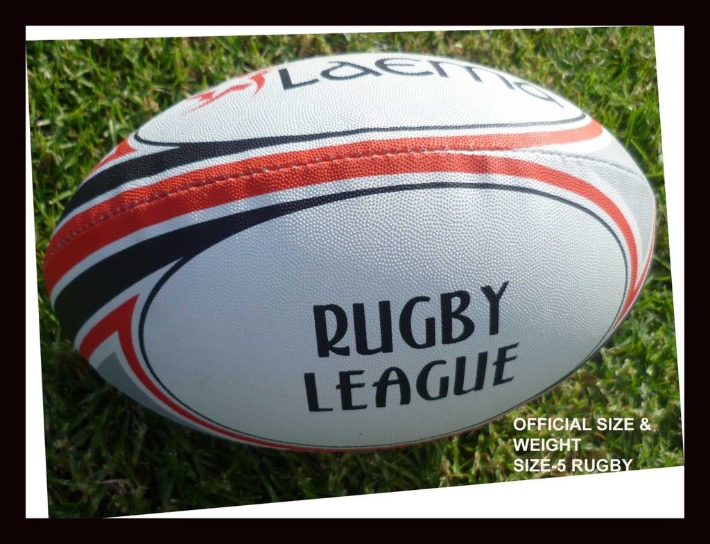 12 x SUPER PIN GRIP RUGBY LEAGUE BALLS SIZE 5 CLEARANCE