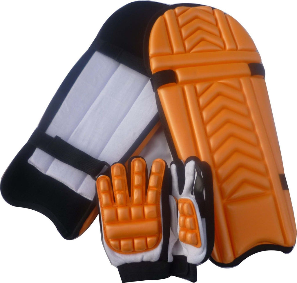 JUNIOR Cricket BATTING KIT Children Kids-BATSMAN PADS AND GLOVES PROTE ...