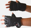Auth Ultimate Leather Gel Weight Lifting Body Building Gloves Gym Fitness Strap